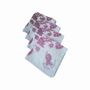 Vintage 70's Seneca Lounge Thistle Cloth Napkins Set Of 4